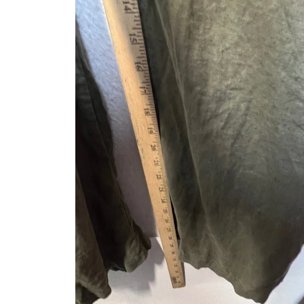 Zara‎ Womens Olive Green 100% Linen Halter Wide Leg Jumpsuit Size Medium